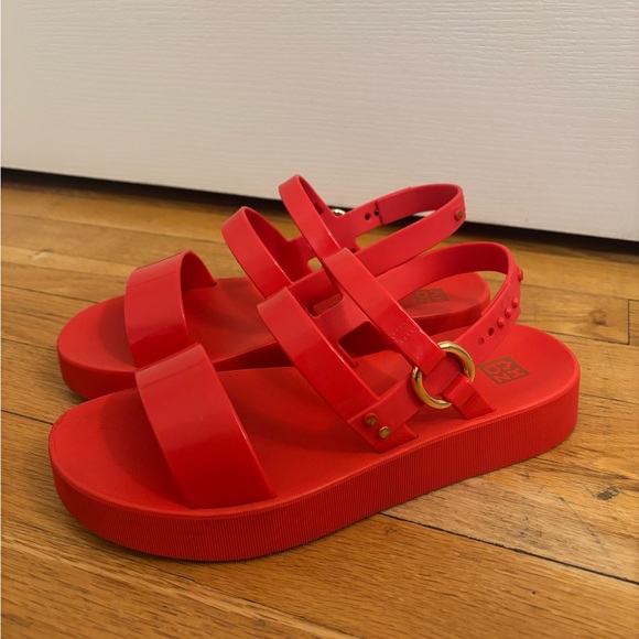 Zaxy Shoes - Zaxy Red Sandals with Strap - 7US